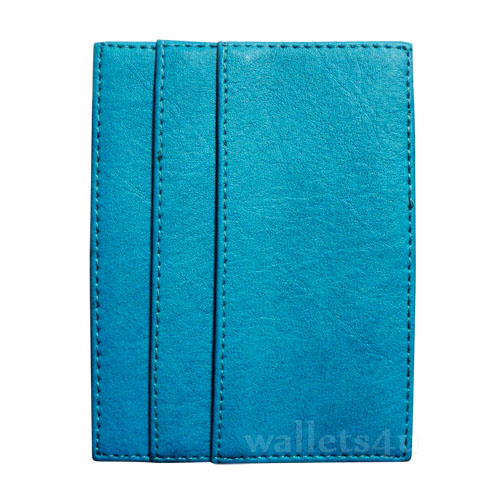 Magic Wallet, sky blue leather, multi card - MC0284